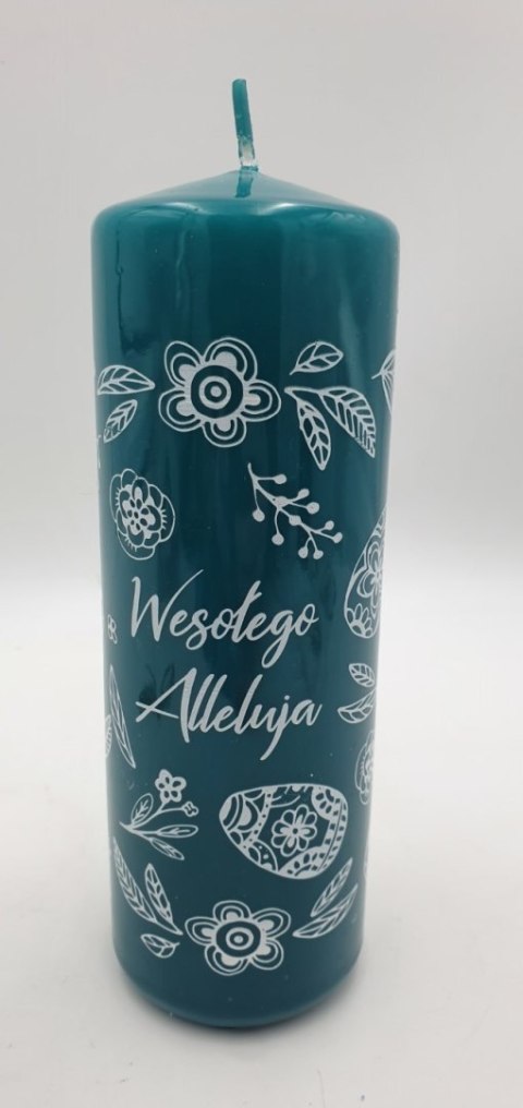 Świeca walec WL70200WA WESOŁEGO ALLELUJA TURKUS B49 Świeca walec WL70200WA WESOŁEGO ALLELUJA TURKUS B49