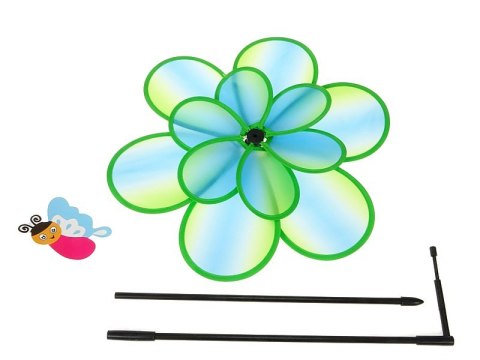 Wiatraczek w paski śred.34cm trzonek dł.50cm Wiatraczek w paski śred.34cm trzonek dł.50cm