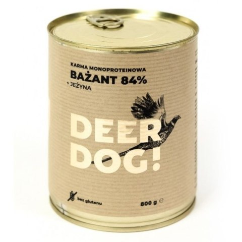 Deer Dog Bażant z jeżyną 800g puszka makra karma przysmak dla psa NATURA DZICZYZNA