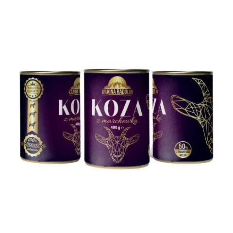 Kraina Radolin 400g Koza z marchewką 50% mięsa Kraina Radolin 400g Koza z marchewką 50% mięsa