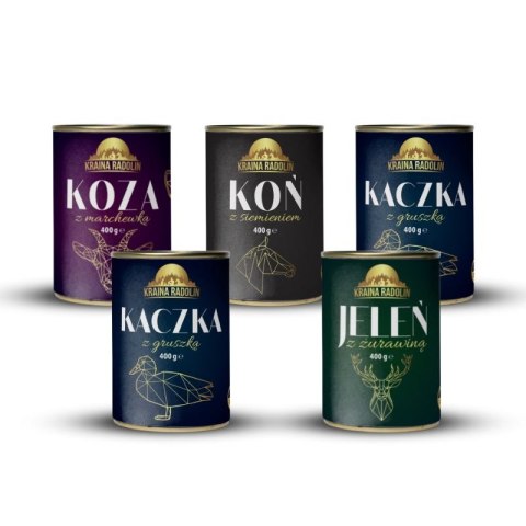 Kraina Radolin Bażant i amarantus 400g 84% mięsa dla psów z alergią i nadwrażliwością pokarmową karma mokra puszka Kraina Radolin Bażant i amarantus 400g 84% mięsa dla psów z alergią i nadwrażliwością pokarmową karma mokra puszka