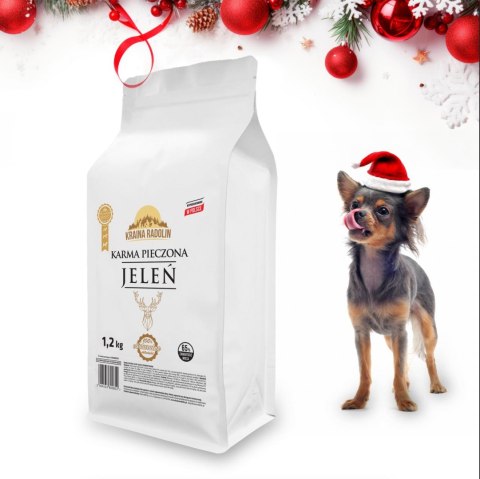 Kraina Radolin Jeleń 1,2 kg 60% mięsa pieczonego dziczyzna dla psów z alergia i nadwrażliwością Kraina Radolin Jeleń 1,2 kg 60% mięsa pieczonego dziczyzna dla psów z alergia i nadwrażliwością