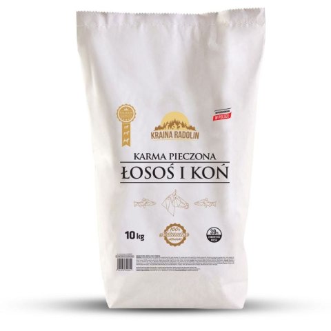 Kraina Radolin Koń i Łosoś 10kg dla psów z alegrią i nadwrażliwością pokarmową 39% mięsa pieczonego karma sucha Kraina Radolin Koń i Łosoś 10kg dla psów z alegrią i nadwrażliwością pokarmową 39% mięsa pieczonego karma sucha