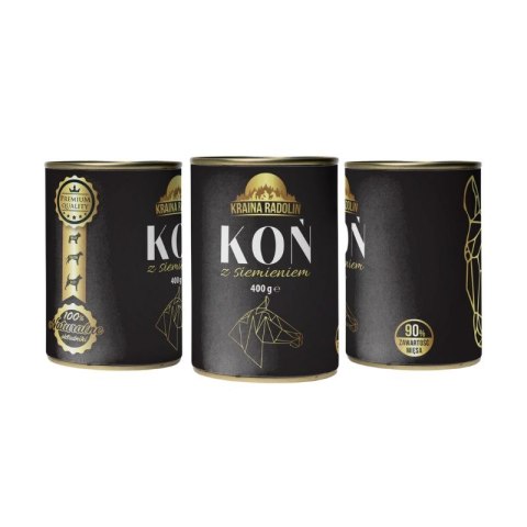 Kraina Radolin Koń i siemię lniane 400g 90% mięsa dla alergików z nadwrażliwością pokarmową Kraina Radolin Koń i siemię lniane 400g 90% mięsa dla alergików z nadwrażliwością pokarmową