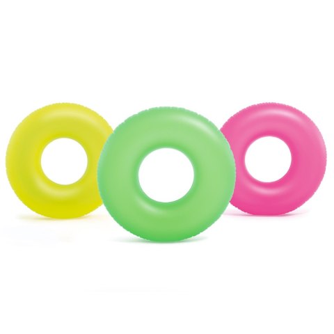 Koło do pływania Neon śr 91 cm - 3 kolory INTEX 59262 żółty Koło do pływania Neon śr 91 cm - 3 kolory INTEX 59262 żółty