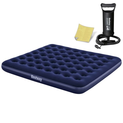 Materac dmuchany 203x183x22 cm z pompką tłokową Bestway 67004 Materac dmuchany 203x183x22 cm z pompką tłokową Bestway 67004