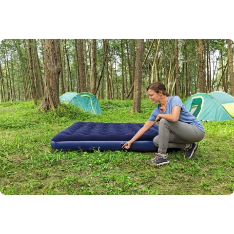 Materac dmuchany 203x183x22 cm z pompką tłokową Bestway 67004 Materac dmuchany 203x183x22 cm z pompką tłokową Bestway 67004