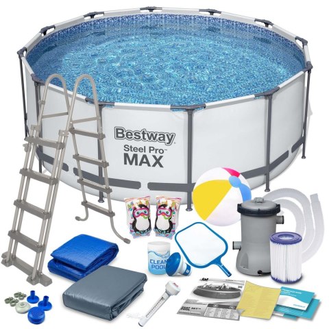 Basen ogrodowy stelażowy 366 x 122 cm zestaw 18w1 Bestway 56420 Basen ogrodowy stelażowy 366 x 122 cm zestaw 18w1 Bestway 56420
