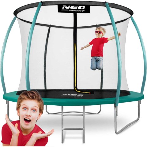 Trampolina ogrodowa 10ft/312cm z siatką, profilowanymi słupkami i drabinką Trampolina ogrodowa 10ft/312cm z siatką, profilowanymi słupkami i drabinką