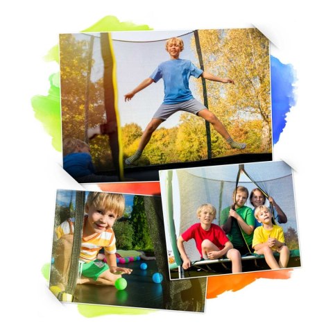 Trampolina ogrodowa 10ft/312cm z siatką, profilowanymi słupkami i drabinką Trampolina ogrodowa 10ft/312cm z siatką, profilowanymi słupkami i drabinką