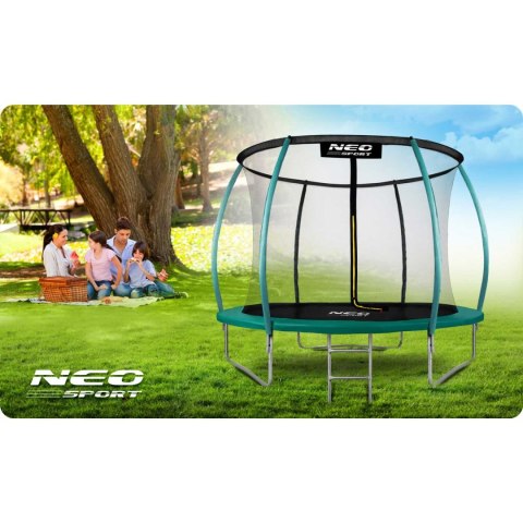 Trampolina ogrodowa 10ft/312cm z siatką, profilowanymi słupkami i drabinką Trampolina ogrodowa 10ft/312cm z siatką, profilowanymi słupkami i drabinką