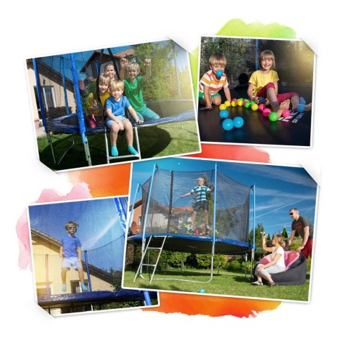 Trampolina ogrodowa 10ft/312cm z siatką wewnętrzną i drabinką Trampolina ogrodowa 10ft/312cm z siatką wewnętrzną i drabinką