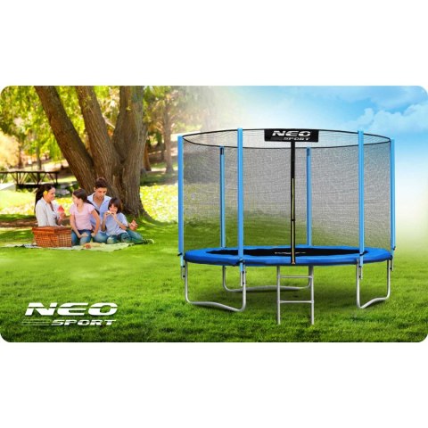 Trampolina ogrodowa 10ft/312cm z siatką zewnętrzną i drabinką Trampolina ogrodowa 10ft/312cm z siatką zewnętrzną i drabinką