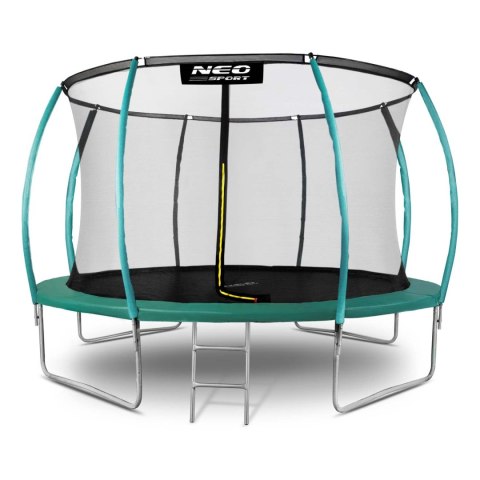 Trampolina ogrodowa 12ft/374cm z siatką, profilowanymi słupkami i drabinką Neo-Sport Trampolina ogrodowa 12ft/374cm z siatką, profilowanymi słupkami i drabinką Neo-Sport