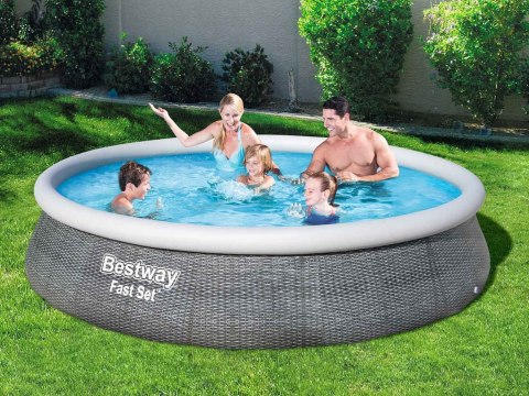 Basen ogrodowy rozporowy 396 x 84 cm zestaw 9w1 Bestway 57376 Basen ogrodowy rozporowy 396 x 84 cm zestaw 9w1 Bestway 57376