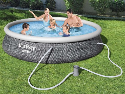 Basen ogrodowy rozporowy 396 x 84 cm zestaw 9w1 Bestway 57376 Basen ogrodowy rozporowy 396 x 84 cm zestaw 9w1 Bestway 57376