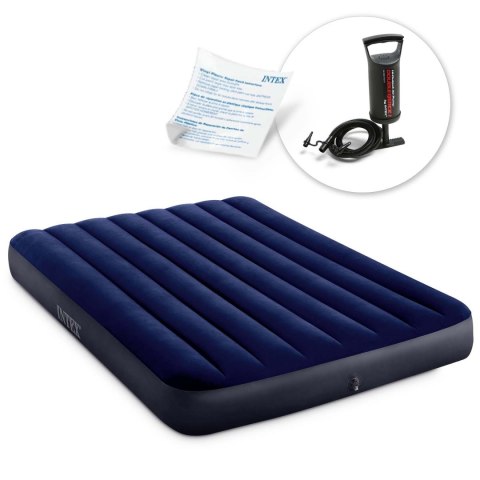 Materac dmuchany 191x137x25 cm z pompką tłokową INTEX 64758 Materac dmuchany 191x137x25 cm z pompką tłokową INTEX 64758