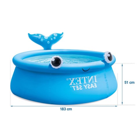 Basen ogrodowy rozporowy wieloryb 183 x 51 cm INTEX 26102 Basen ogrodowy rozporowy wieloryb 183 x 51 cm INTEX 26102