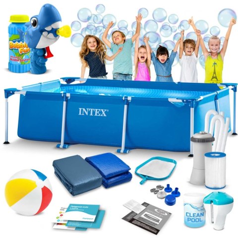 Basen ogrodowy stelażowy 300 x 200 x 75 cm 15w1 INTEX 28272 + maszynka do baniek GRATIS Basen ogrodowy stelażowy 300 x 200 x 75 cm 15w1 INTEX 28272 + maszynka do baniek GRATIS