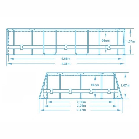 Basen ogrodowy stelażowy 488 x 305 x 107 cm 18w1 Bestway 56448 + maszynka do baniek GRATIS Basen ogrodowy stelażowy 488 x 305 x 107 cm 18w1 Bestway 56448 + maszynka do baniek GRATIS