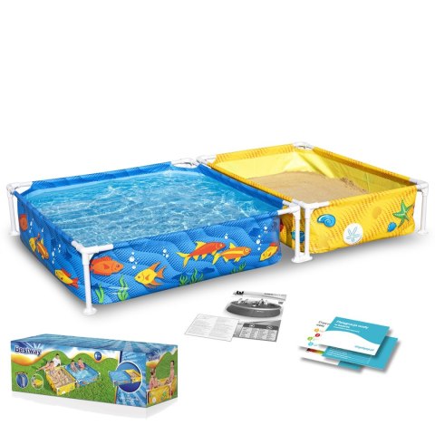 Basen ogrodowy stelażowy dla dzieci z piaskownicą 213 x 112 x 30,5 cm Bestway 561CF Basen ogrodowy stelażowy dla dzieci z piaskownicą 213 x 112 x 30,5 cm Bestway 561CF