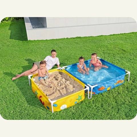 Basen ogrodowy stelażowy dla dzieci z piaskownicą 213 x 112 x 30,5 cm Bestway 561CF Basen ogrodowy stelażowy dla dzieci z piaskownicą 213 x 112 x 30,5 cm Bestway 561CF