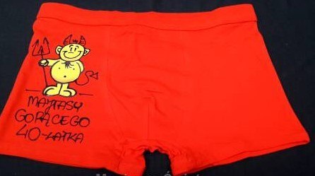 Bokserki męskie humor ręcznie malowane Majtasy Gorącego 40-latka Bokserki męskie humor ręcznie malowane Majtasy Gorącego 40-latka