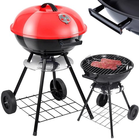 Grill węglowy brykietowy ogrodowy kółka pokrywa okrągły zamykany przenośny Grill węglowy brykietowy ogrodowy kółka pokrywa okrągły zamykany przenośny