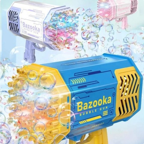Pistolet automat do baniek bazooka na bańki bubble niebieska 963-13A Pistolet automat do baniek bazooka na bańki bubble niebieska 963-13A