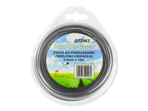 Żyłka do podkaszarki zbrojona(okrągła) 2,4mm x 15m G73962 Żyłka do podkaszarki zbrojona(okrągła) 2,4mm x 15m G73962