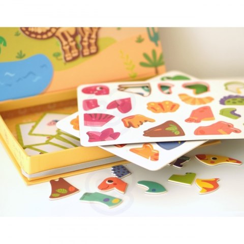 TOOKY TOY Układanka Magnetyczna Dinozaury Puzzle TOOKY TOY Układanka Magnetyczna Dinozaury Puzzle