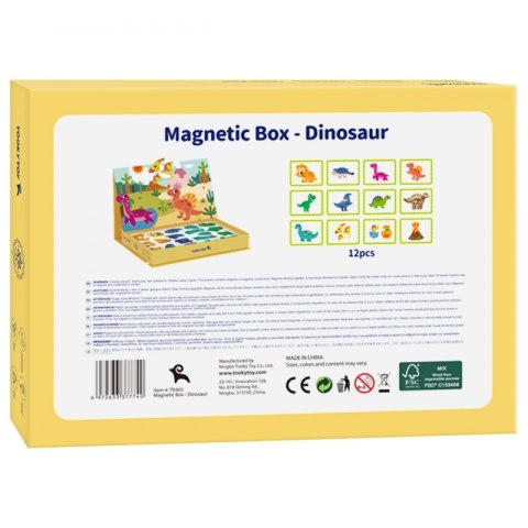 TOOKY TOY Układanka Magnetyczna Dinozaury Puzzle TOOKY TOY Układanka Magnetyczna Dinozaury Puzzle
