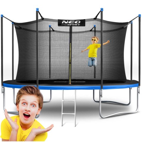 Trampolina ogrodowa 13ft/404cm z siatką wewnętrzną i drabinką Neo-Sport Trampolina ogrodowa 13ft/404cm z siatką wewnętrzną i drabinką Neo-Sport