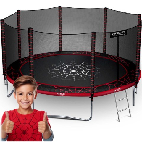 Trampolina ogrodowa 13ft/404cm z siatką zewnętrzną i drabinką Neo-Sport Trampolina ogrodowa 13ft/404cm z siatką zewnętrzną i drabinką Neo-Sport