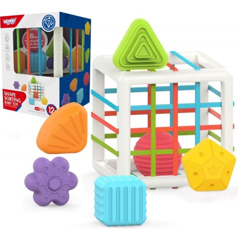 WOOPIE BABY Elastyczna Kostka Sensoryczna Sorter dla Dzieci Kolorowe Kształty WOOPIE BABY Elastyczna Kostka Sensoryczna Sorter dla Dzieci Kolorowe Kształty