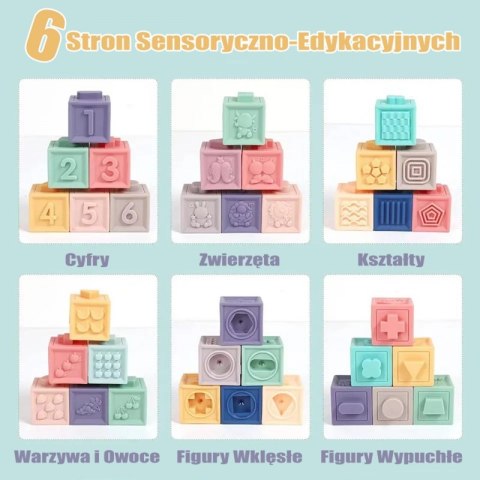 WOOPIE BABY Klocki Sensoryczne Układanka do Ściskania Dźwięk Nauka Liczenia 23 el. WOOPIE BABY Klocki Sensoryczne Układanka do Ściskania Dźwięk Nauka Liczenia 23 el.