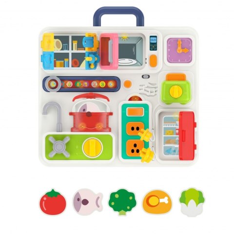 WOOPIE BABY Tablica Manipulacyjna Kuchnia Zegar z Efektami Dźwiękowymi i Świetlnymi Montessori WOOPIE BABY Tablica Manipulacyjna Kuchnia Zegar z Efektami Dźwiękowymi i Świetlnymi Montessori