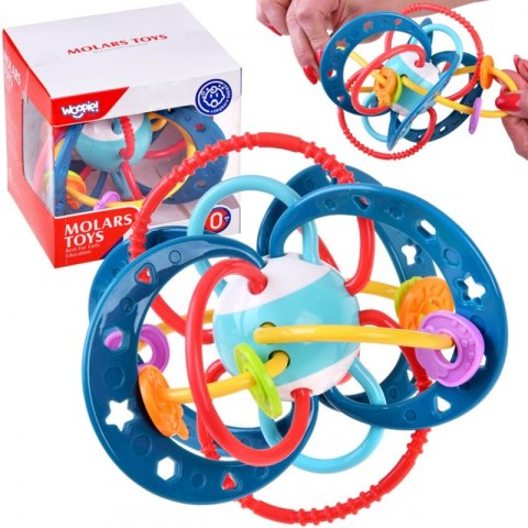 WOOPIE BABY Zabawka Sensoryczna 2w1 Gryzak Grzechotka Montessori WOOPIE BABY Zabawka Sensoryczna 2w1 Gryzak Grzechotka Montessori
