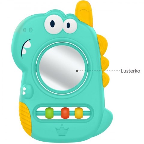 WOOPIE BABY Zabawka Sensoryczna Gryzak Lusterko Dino WOOPIE BABY Zabawka Sensoryczna Gryzak Lusterko Dino