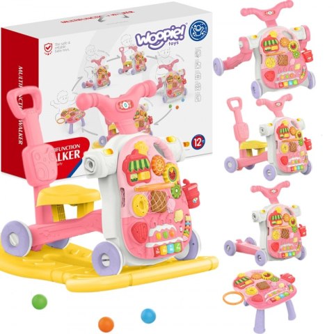 WOOPIE BABY Chodzik 5w1 Multifunkcyjny Różowy 1+ WOOPIE BABY Chodzik 5w1 Multifunkcyjny Różowy 1+