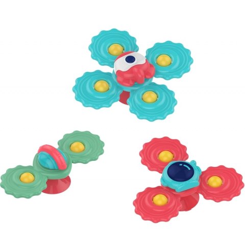 WOOPIE BABY Gryzak Spinner Wirujący z Przyssawką Zestaw 3 szt _5SZT WOOPIE BABY Gryzak Spinner Wirujący z Przyssawką Zestaw 3 szt _5SZT