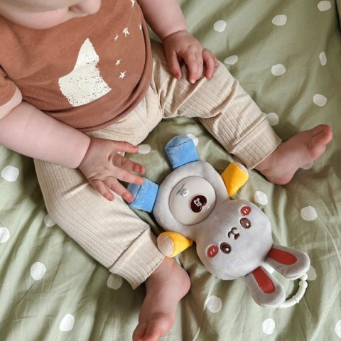 WOOPIE BABY Interaktywny Pluszak Przytulanka dla Niemowląt Światło Dźwięk Króliczek Usypiacz Niebieski WOOPIE BABY Interaktywny Pluszak Przytulanka dla Niemowląt Światło Dźwięk Króliczek Usypiacz Niebieski