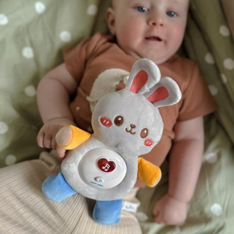 WOOPIE BABY Interaktywny Pluszak Przytulanka dla Niemowląt Światło Dźwięk Króliczek Usypiacz Niebieski WOOPIE BABY Interaktywny Pluszak Przytulanka dla Niemowląt Światło Dźwięk Króliczek Usypiacz Niebieski