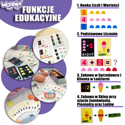 WOOPIE Edukacyjna Lodziarnia XXL Restauracja Sklep + Nauka Liczenia 87 el. WOOPIE Edukacyjna Lodziarnia XXL Restauracja Sklep + Nauka Liczenia 87 el.