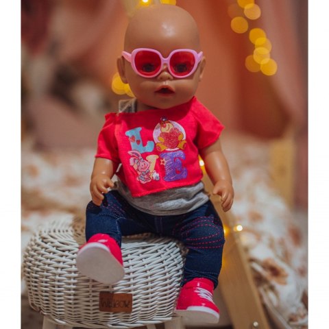 WOOPIE Modne Ubranko dla Lalki LOVE Okulary Buciki 43-46 cm WOOPIE Modne Ubranko dla Lalki LOVE Okulary Buciki 43-46 cm