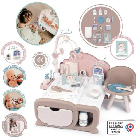 SMOBY Baby Nurse Elektroniczny Duży Kącik Opiekunki dla Lalki 19 akcesoriów SMOBY Baby Nurse Elektroniczny Duży Kącik Opiekunki dla Lalki 19 akcesoriów