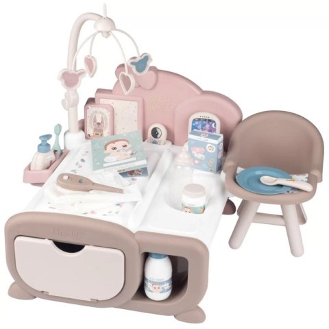 SMOBY Baby Nurse Elektroniczny Duży Kącik Opiekunki dla Lalki 19 akcesoriów SMOBY Baby Nurse Elektroniczny Duży Kącik Opiekunki dla Lalki 19 akcesoriów