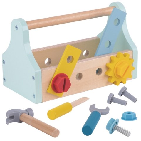 TOOKY TOY Drewniana Skrzynka z Narzędziami Zestaw 18 el. TOOKY TOY Drewniana Skrzynka z Narzędziami Zestaw 18 el.