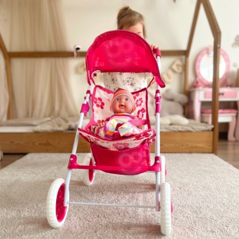 WOOPIE ROYAL Wózek dla Lalek Spacerówka w Kwiaty WOOPIE ROYAL Wózek dla Lalek Spacerówka w Kwiaty