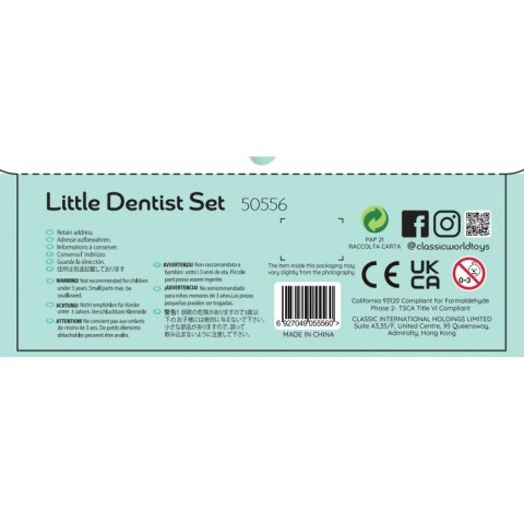 CLASSIC WORLD Zestaw Małego Dentysty Walizka Lekarza 18 el. CLASSIC WORLD Zestaw Małego Dentysty Walizka Lekarza 18 el.